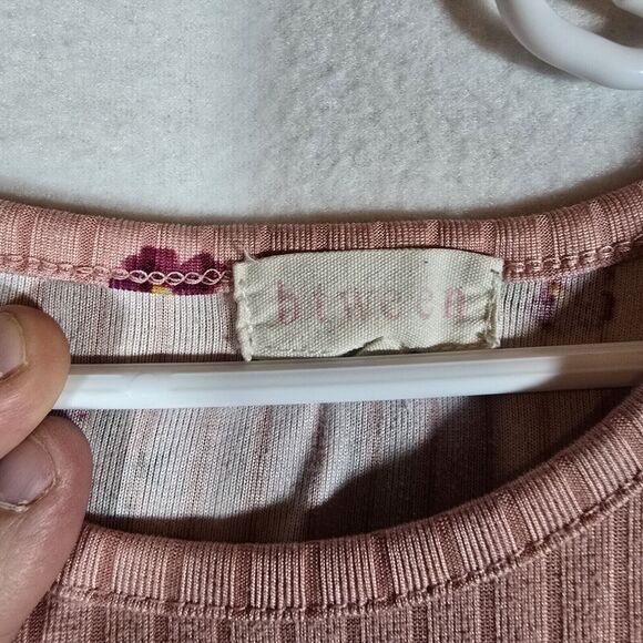 BTween Girls Shirt Pink, floral, Size 10 3/4 Sleeve medium - Picture 6 of 11